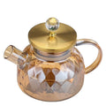 Wholesale Hot Selling Amber Diamond Texture Luxury High Borosilicate Glass Pitcher Kettle