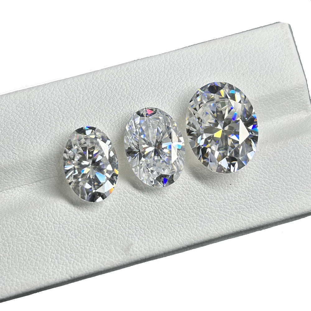 Oval Shape 5*7mm 1 Carat D Color VVS Synthetic Lab Grown Moissanite Diamond Gemstone