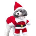 Custom Wholesale Cosplay Pet Cat Puppy Dog Christmas Xmas Santa Claus Clothes Costume Suit Set
