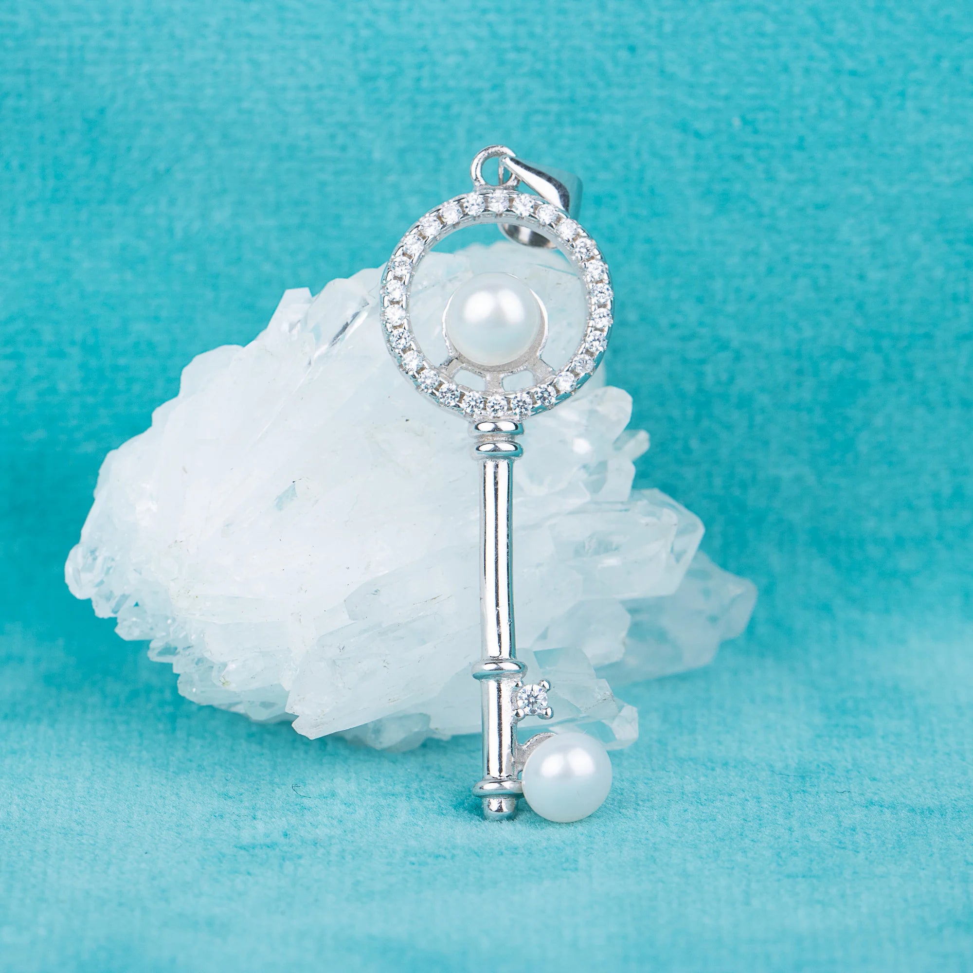 P030545 DIY 7-8mm Natural Freshwater Pearl Pendant Accessory 925 Sterling Silver Engagement Jewelry Necklace for Women