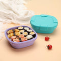 Fresh-Keeper Silicone Foldable Lunch Box with Accessory Spoon for Microwave Refrigerator Outdoor Storage Food Storage Usage