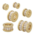 2.5/4/4.5/8.5mm Brass Gold Plated Cubic Zirconia Gold/Silver Fashionable Classic Bracelets Beads for Jewelry Making Accessories