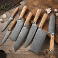 Damascus Knife Set VG10 Damascus Steel Chef Kitchen Knives Kiritsuke Santoku Paring Boning Butcher Knife