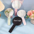 Zonyin Wholesale Handheld Single Sided Travel Mirror Customized Logo Plastic Handle Mirror HD Makeup Mirror Girls Portable Cute
