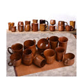 Customize Vintage Arabic Reusable Wooden Hotel Home Tea Cup Bulk Natural Wooden Coffee Sake Mug Handmade