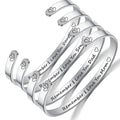Customized Stainless Steel Fine Chain & Link Bracelet Personalized Family Cuff Bangle for Women and Men Logo Included Jewelry