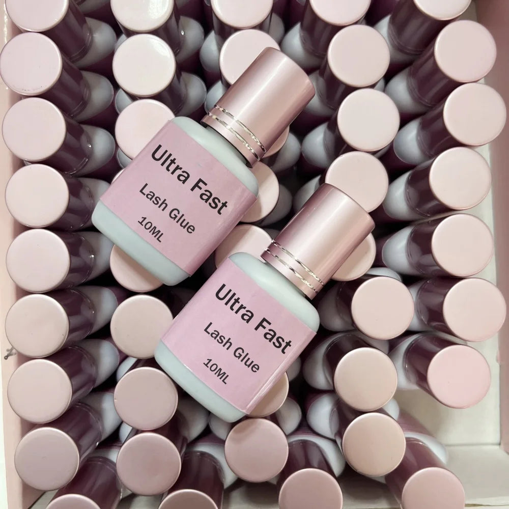 Custom Private logo Fast Dry Glue Waterproof 5ml 10ml Black clear Lash Adhesive Long Strong Hold Eyelash Extension Glue Adhesive MegaBDM