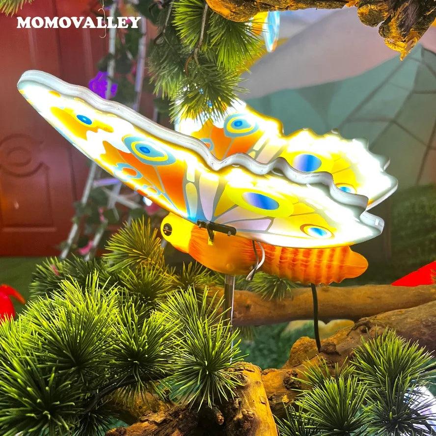 Momovalley LED butterfly Light Ornament Gracefully Outdoor Spaces the LED Lights Glow for Weddings Parties Special Occasions