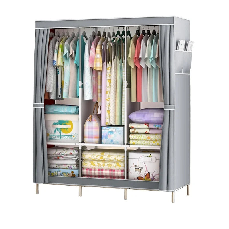 High Capacity Dust Proof Clothes Cabinet Wardrobe  Closet Student Dormitory Cloth Storage Wardrobes