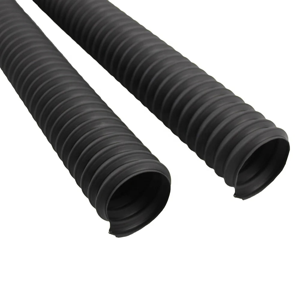 LKESS LKE00330 High Pressure Spring Steel Wire Reinforced TPR Flexible Corrugated Black Industrial 10m ISO Anti-UV Plastic Tubes