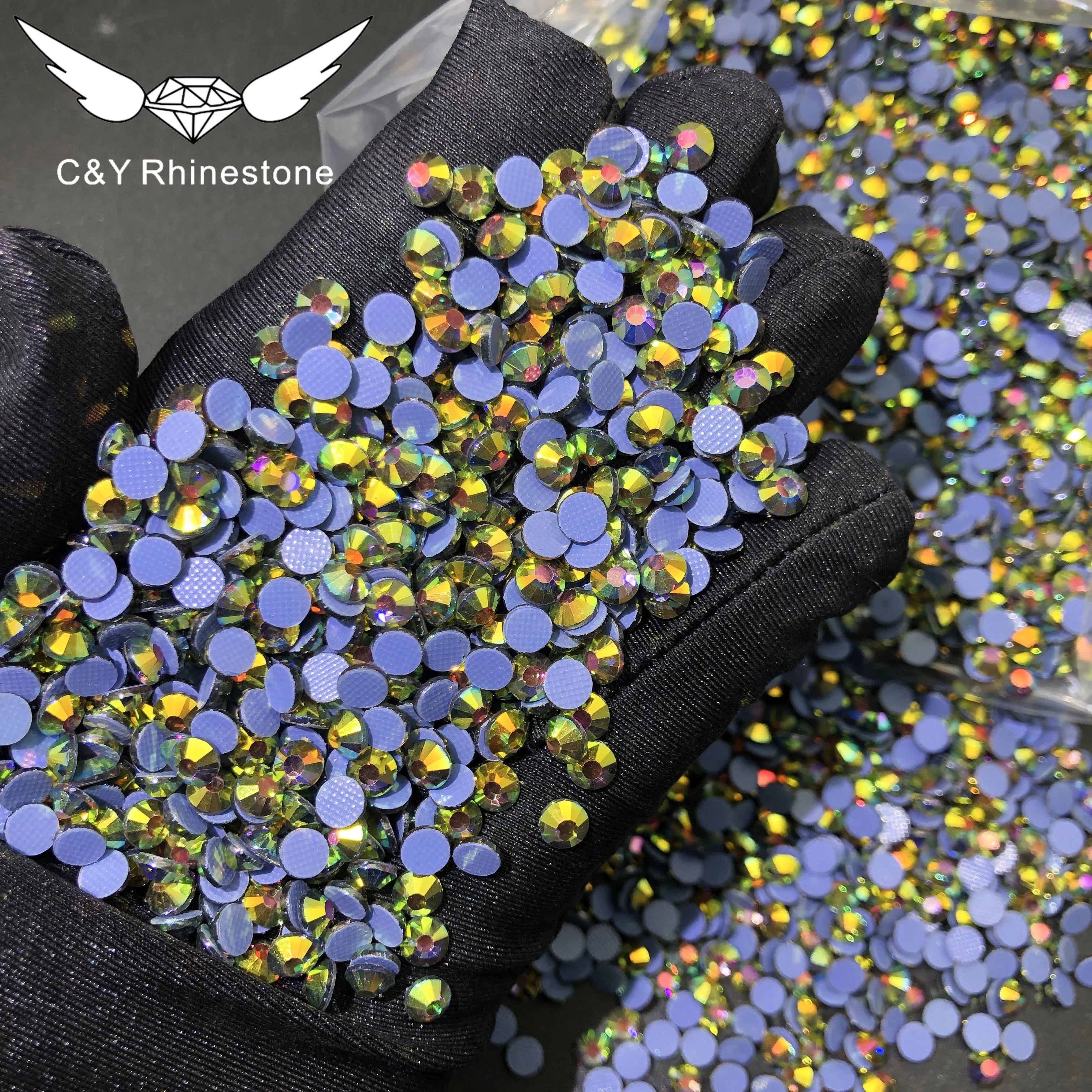 CY 204 KG Iron on Custom Rhinestone for Clothes Flatback Crystal Rhinestone Fabric Hotfix Rhinestones Bulk