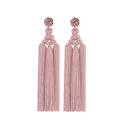 Wholesale Ethnic Style Hand-woven Long Tassel Earrings Women Fashion Seed Bead Earrings Jewelry