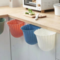 Wall-mounted Trash Can Flower Style Household Kitchen Waste Countertop Trash Can Kitchen Cabinet Door Hanging Labor-saving