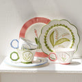 Wholesale Creative Cute Ceramic Mug 3d Korean New Coffee Cup Scenic Tulip Mug With Handle