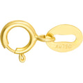 AU750 Chain Connection DIY Accessories Domestic Spring Ring Clasp Buckle 18k Gold Jewelry Making High Quality Jewelry Findings