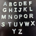 Loose 8x10mm White Fashionable Letters Shell Beads Jewelry Alphabet for DIY Horizontal Hole