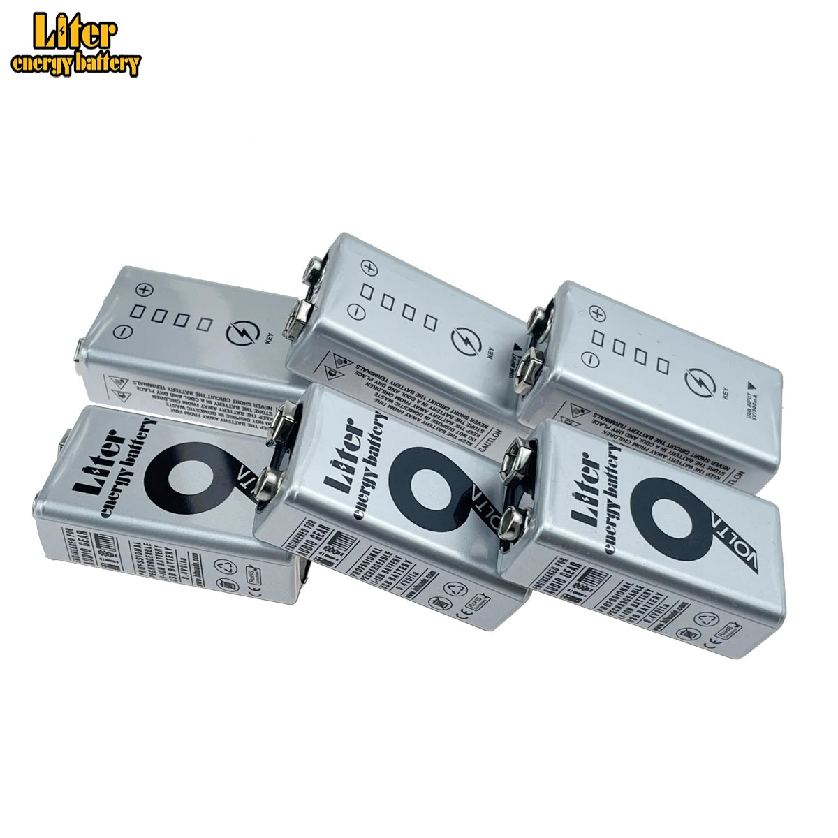 USB 9V 1200mAh Lithium Lipo Rechargeable Battery Factory Charge With Micro Usb Cable for Microphone Toy Remote Control KTV