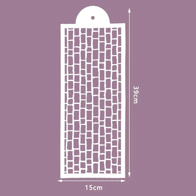 Saffron 39*15cm Floral Laser Cut Plastic Cake Mesh Stencil Multiple Designs Templates for Cake Decorating