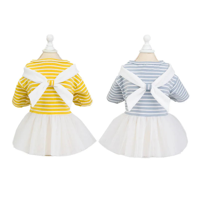 Wholesale Summer Cotton Striped Pet Dog Dress