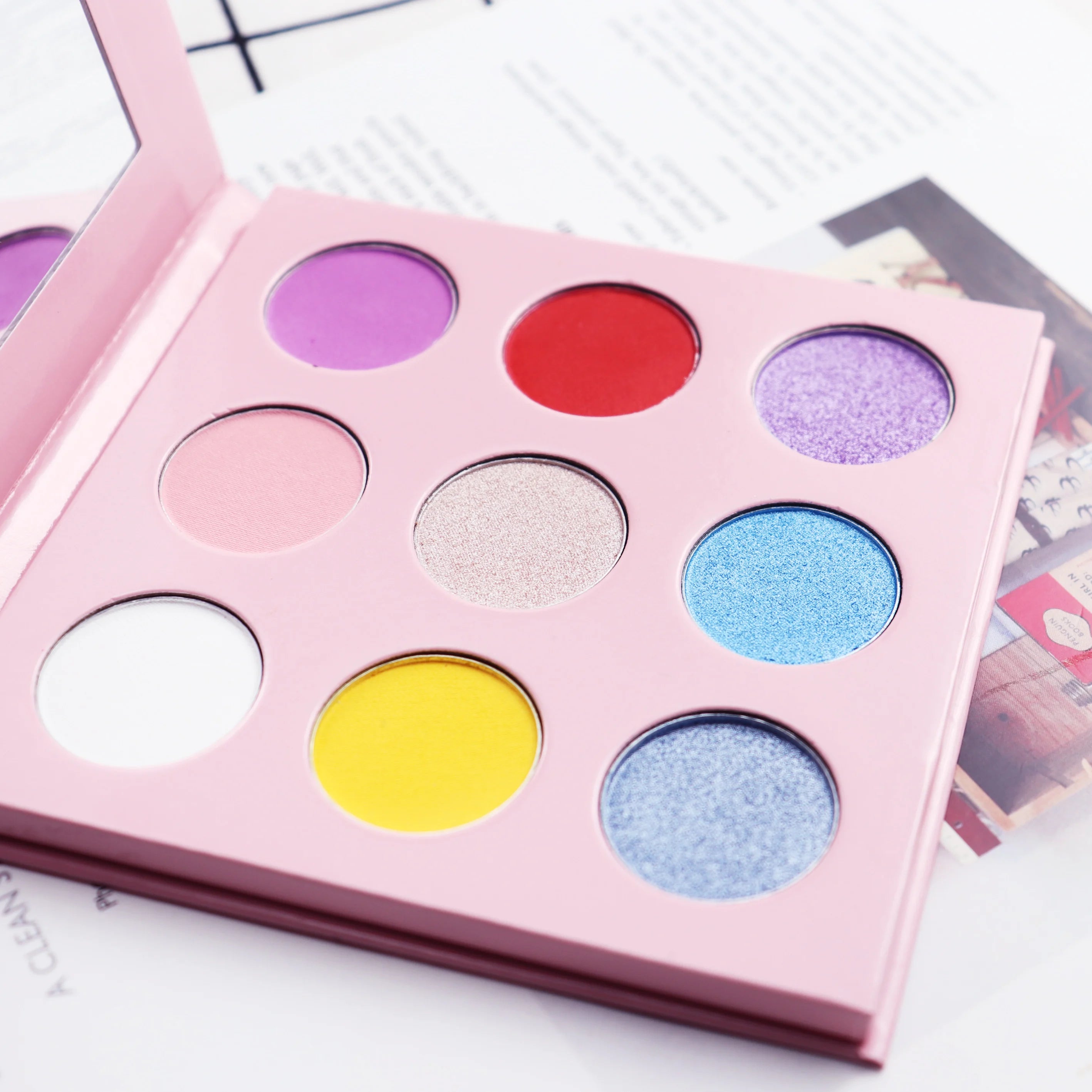 Vegan 9 Color Eyeshadow Cosmetic Wholesale Private Label Makeup Eye Shadow Palette Custom Eyeshadow