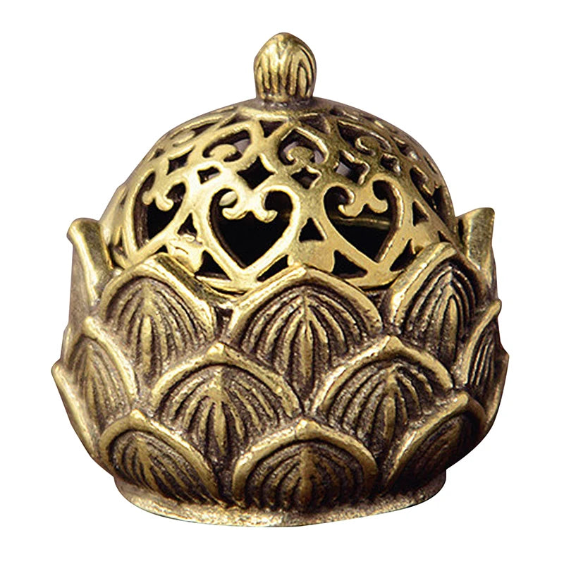 Factory Price Incense Holder with Cover Home Decoration Small Lotus Pocket Hollow Out Incense Stick Burner