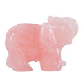 DIY DIY 23*33mm Mini Gemstone Carved Miniature Rose Quartz Elephant  Animal Lapis Lazuli Stone Figurine