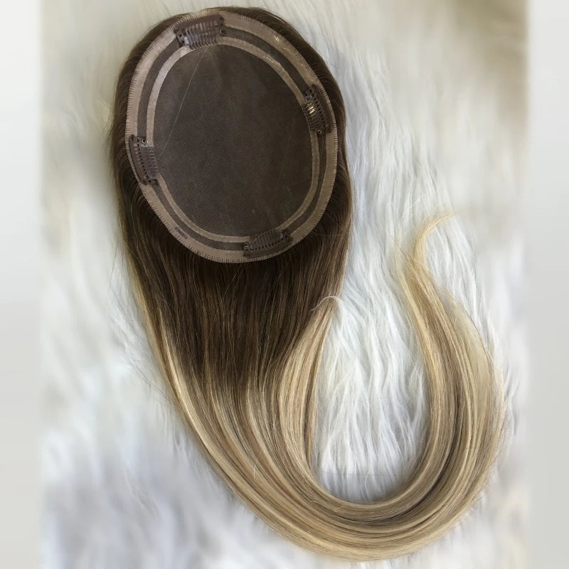 Emeda 5.5*6.5 Inch MONO Topper in B2 Color Full Cuticles Hair Closure Virgin Human Hair