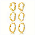 FUAMAY S925 Sterling Silver Silver Twist Wave Earrings Hoop Inner Hoop 6mm 8mm 10mm Wave Huggie Hoop Earrings for Woman Lady