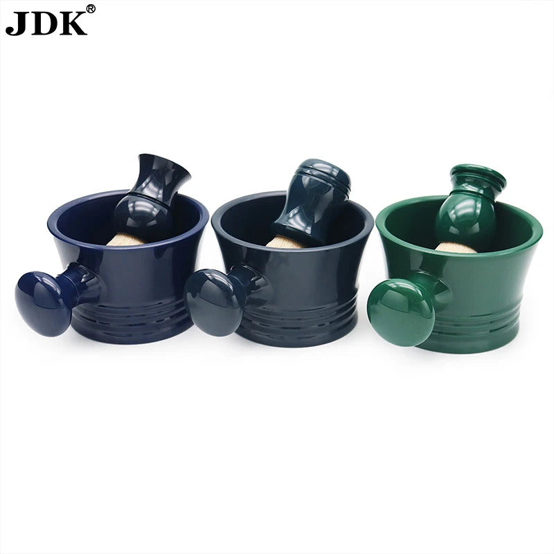 JDK Small Size Shaving Brush Bowl Beard Care Foaming Mug Black Color Barber Shop Tools