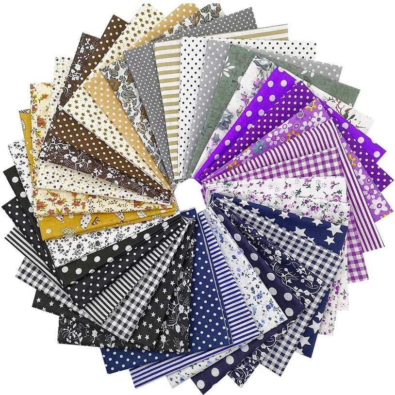 35pcs Floral Printed Fabric Squares Pre-Cut 100% Cotton Eco-Friendly High Quality Craft Fabric Bundles Quilting Patchwork DIY