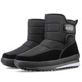 2024 New Winter Men's Large Size Plush Anti-Slip Snow Boots Waterproof Warm High Top Thick Sole Light Black Casual Winter Shoes