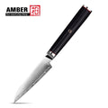 Amber Practical VG10 Composite High Carbon Steel Kitchen Carving Utility Paring Knife for Fruit