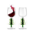High-quality Creative clear Christmas Goblet Glass Wine Home Party glassware Customized Glass Wine Cup Christmas Glass Goblet