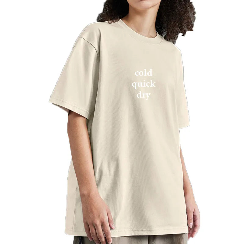 Sorona UPF 50+ 230gsm Cold T Shirt Men's Unisex Anti-Microbial Quick Dry Oversized Streetwear Custom Graphic Print Blank Design