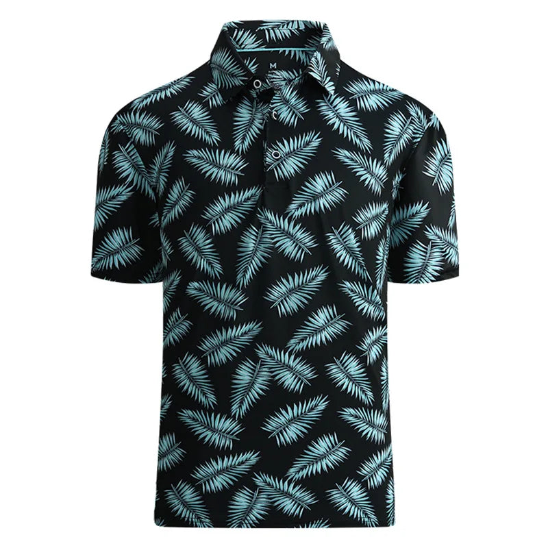 Wholesale RTS Quick Dry Hawaiian for Polo Shirts High Stretch Knitted Button for Polo Allover Printing Sublimation Golf for Polo