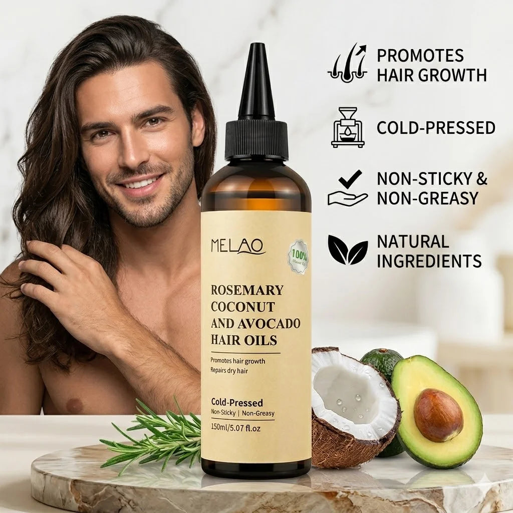 Non Greasy 3-In-1 Rosemary Oil Scalp & Hair Strengthening 100% Pure Natural Rosemary Oil Hair Growth