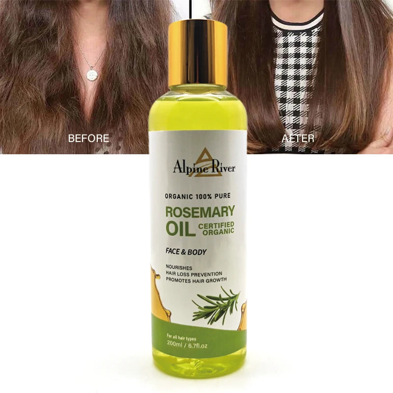 Private Label 7 Day Fast Hair Growth Oil Rosemary Flaxseed Oil Nourishing Anti-Hair Loss Treatment for Male/Female Repair 2-IN-1