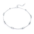 925 Sterling Silver Slide Beads Anklet for Women Charm Body Fine S925 Adjustable Jewelry Gift for Women with Foot Accessories