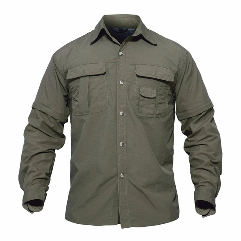 Wholesale Hiking Long Sleeve Quick Dry Shirts Tactical  Men Work Wear Outdoor Cargo Fishing Tactical Shirts for Men