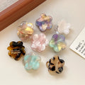 2.3cm Acetate Flower Mini Hair Claw Clips Small Cute Floral Jaw Clips Fashion Hair Accessories for Women