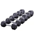 Wholesale Dumbbells Weights Set 2./5/10/15/20/25/30/35/40/45/50 KG Weights Lifting Fitness Equipment Hex Rubber Dumbbells