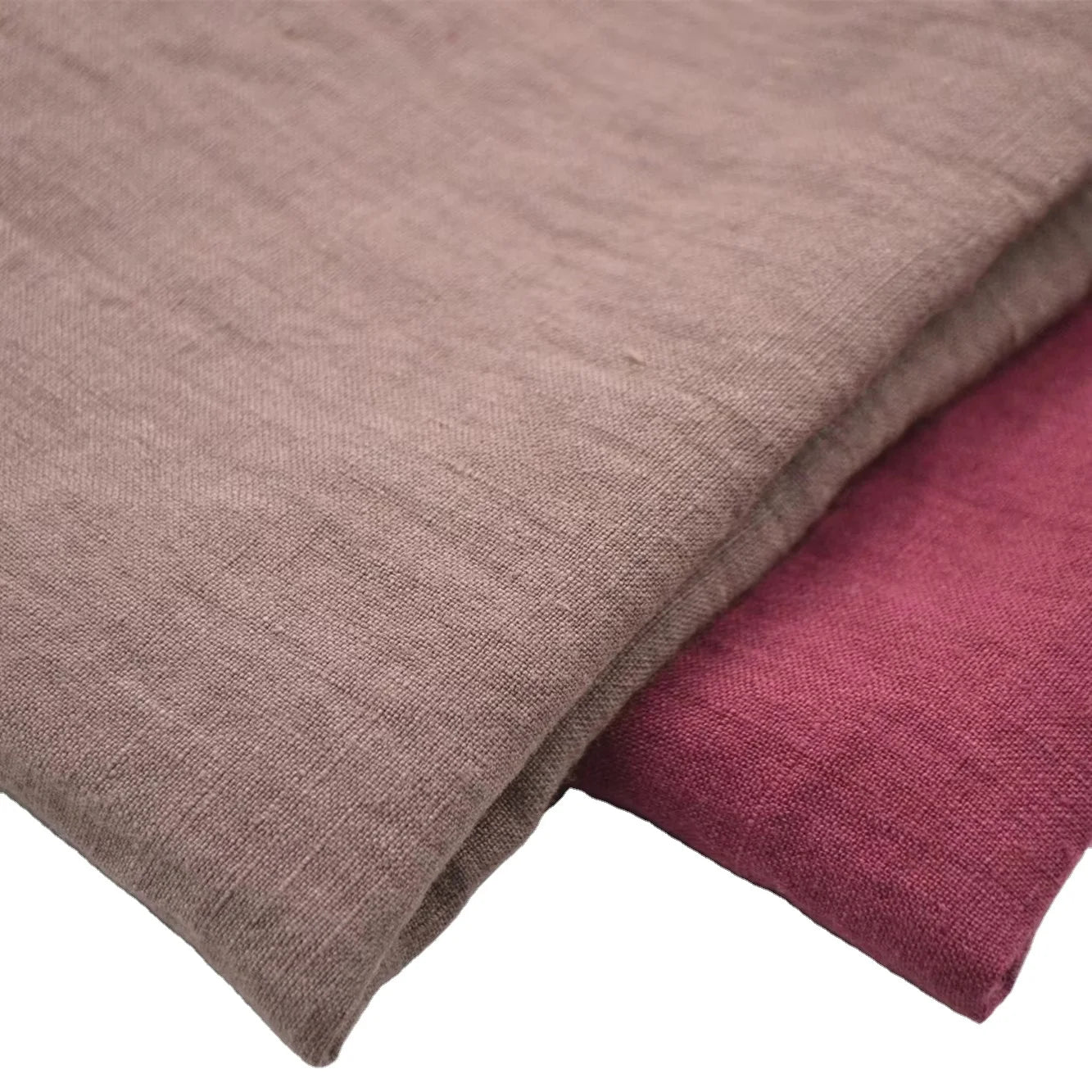 Hot Selling Plain Color 14s Pure Linen Fabric Eco-friendly Breathable Wholesale for Clothing