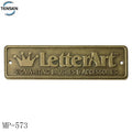 Antique Brass Furniture Letter Plaque Making Zinc Alloy Embossed Name Metal Label Emblems for Wooden