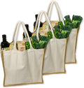 Custom Logo Eco-friendly Large Capacity Portable Reusable Shopping Bags Blank 100% Cotton Canvas Jute Bag Tote Bag