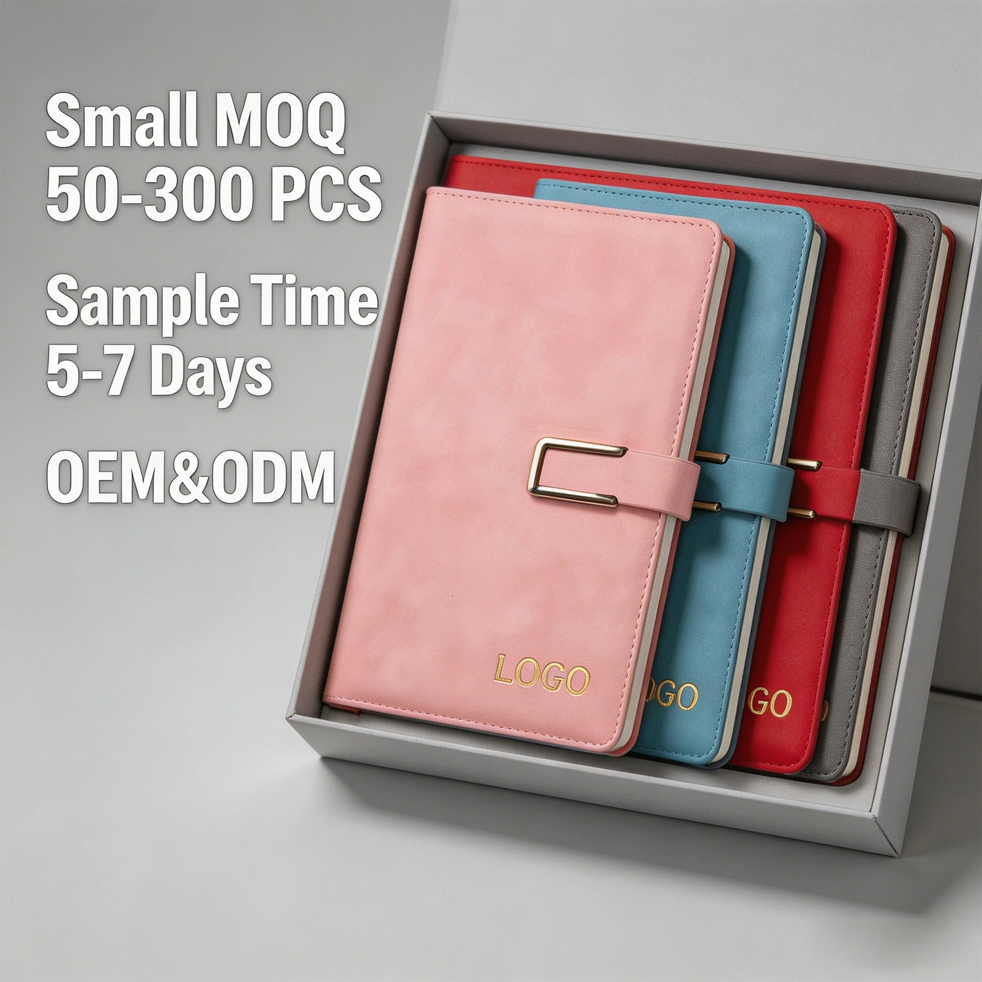 Custom Logo Daily PU Leather Planner A5 Refillable Notebook Organizer with Luxury Writing Paper for Gift Journaling