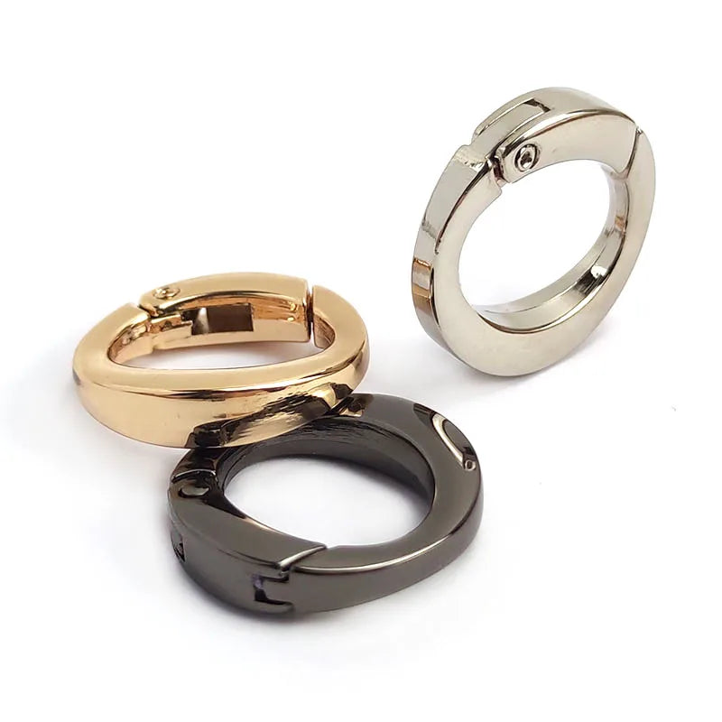 Deepeel AL523 Handbag Accessories Open Oval Spring Coil Connecting Buckle Bag Strap O Buckles
