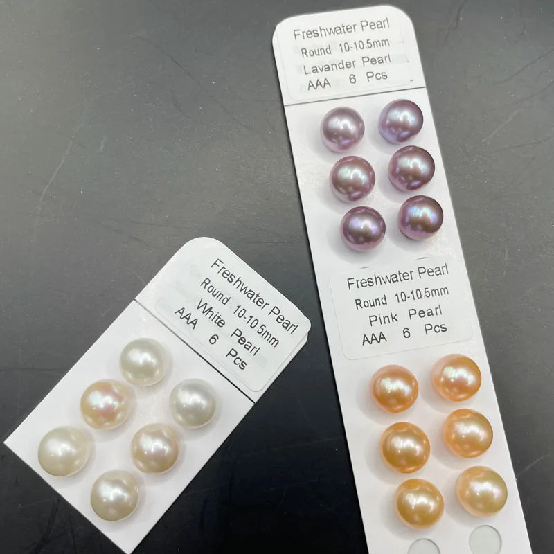 Zhuji China Wholesale Round White Half Hole2A 3A 4Anatural Freshwater Pearls  Loose Raw Cultured Real Freshwater Pearl Low Price