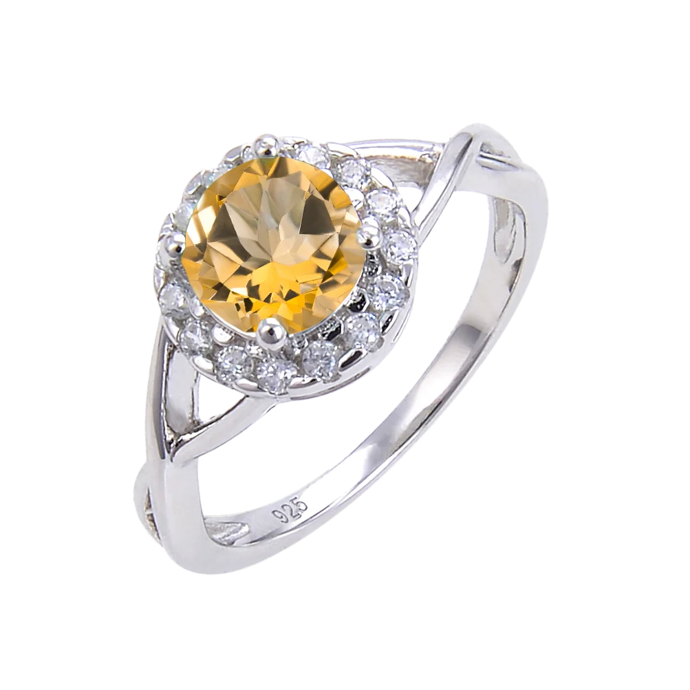 A3245 Abiding Jewelry Hot Sale Changeable Stone Rings Sterling 925 Silver Rings Natural Citrine Rings