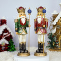 Wholesale Custom Christmas Craft Polyresin Nutcracker Statues for Home and Christmas Decoration