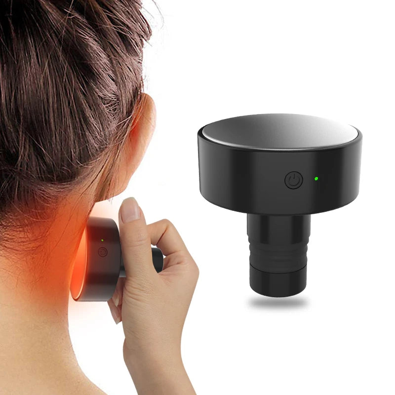 Muscle Percussion Heated Massage Gun Deep Tissue Handheld for Body Use Lithium Ion 500mAh Battery Type-C Charging 2 Hours